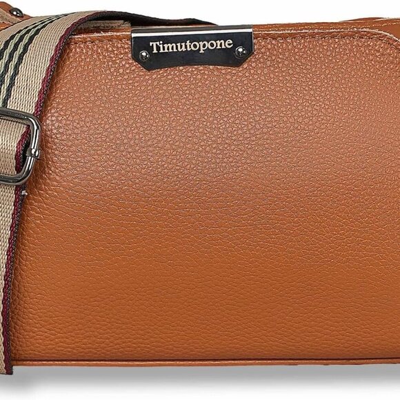 Trendy Medium Crossbody Purse in Full Grain Leather - Versatile & Stylish 8.8 in - Picture 1 of 5